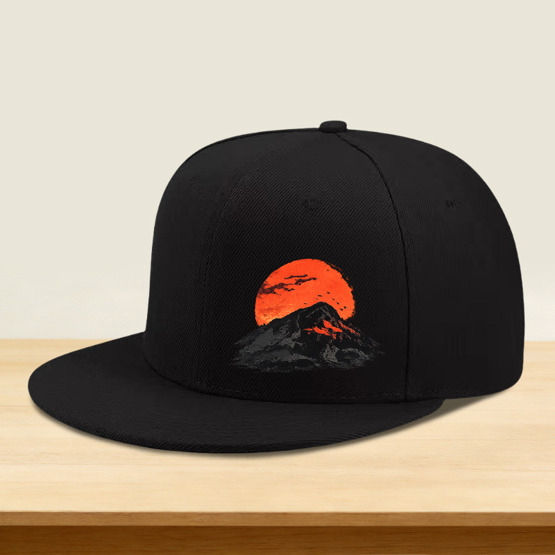 Outdoor Sport An - 1 Topi Hip-hop Bermotif Gunung Fuji