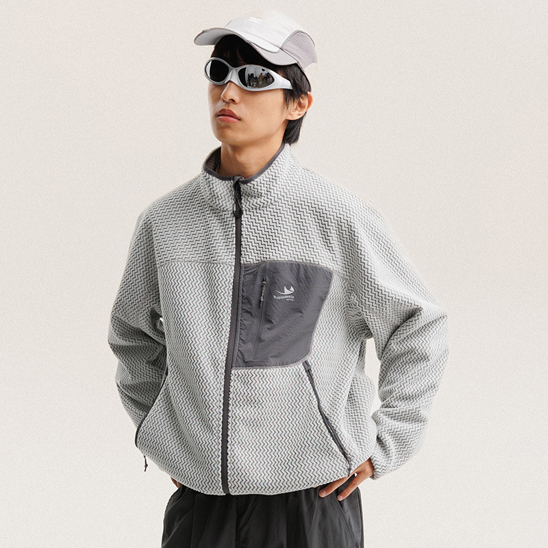 Jaket Bulu Polar Bergaris Berg - Outdoor Sport Coat ulasan dan harga