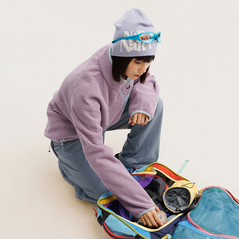 Jaket Bulu Polar Bergaris Berg - Outdoor Sport Coat ulasan dan harga